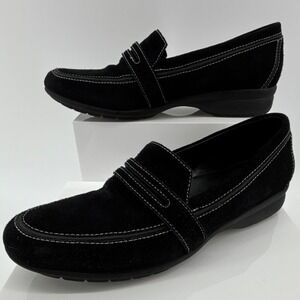 Cole Haan Comfort Waterproof Black Suede Loafer Women's Shoes 9B D22878